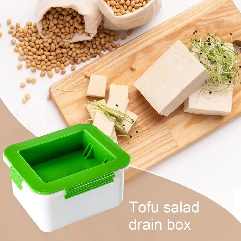 صندوق تصريف التوفو مكبس التوفو لأطباق التوفو مقابض قابلة للتعديل آمنة للاستخدام في غسالة الأطباق بسرعة إزالة الماء لمطعم المطبخ المنزلي #2