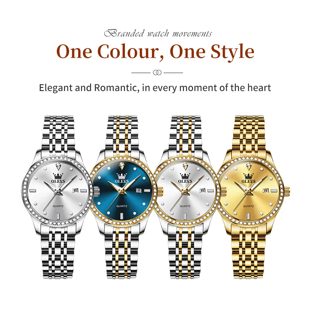 OLEVS Elegant Fashion Quartz Watches for Women Best Selling Waterproof Luxury Lady Wrist Watch Original Business Women Watches