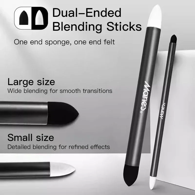 MARIES Sketch Blending Pencil - Dual Ended Blending Tool for Art Students Features sponge tip and felt tip Washable and Reusable