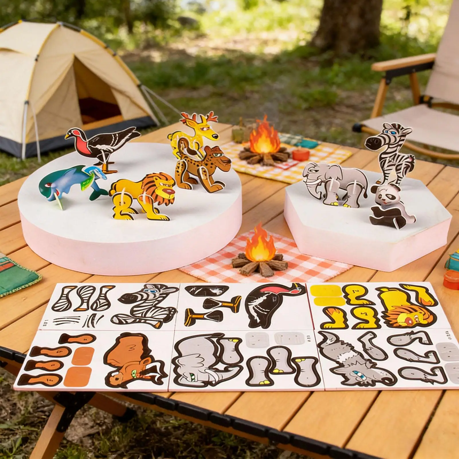 

3d Jigsaw Puzzle Parent-Child Interactive Educational Game Miniature Animal 3d Paper Puzzle For Boys Girls Children Teens