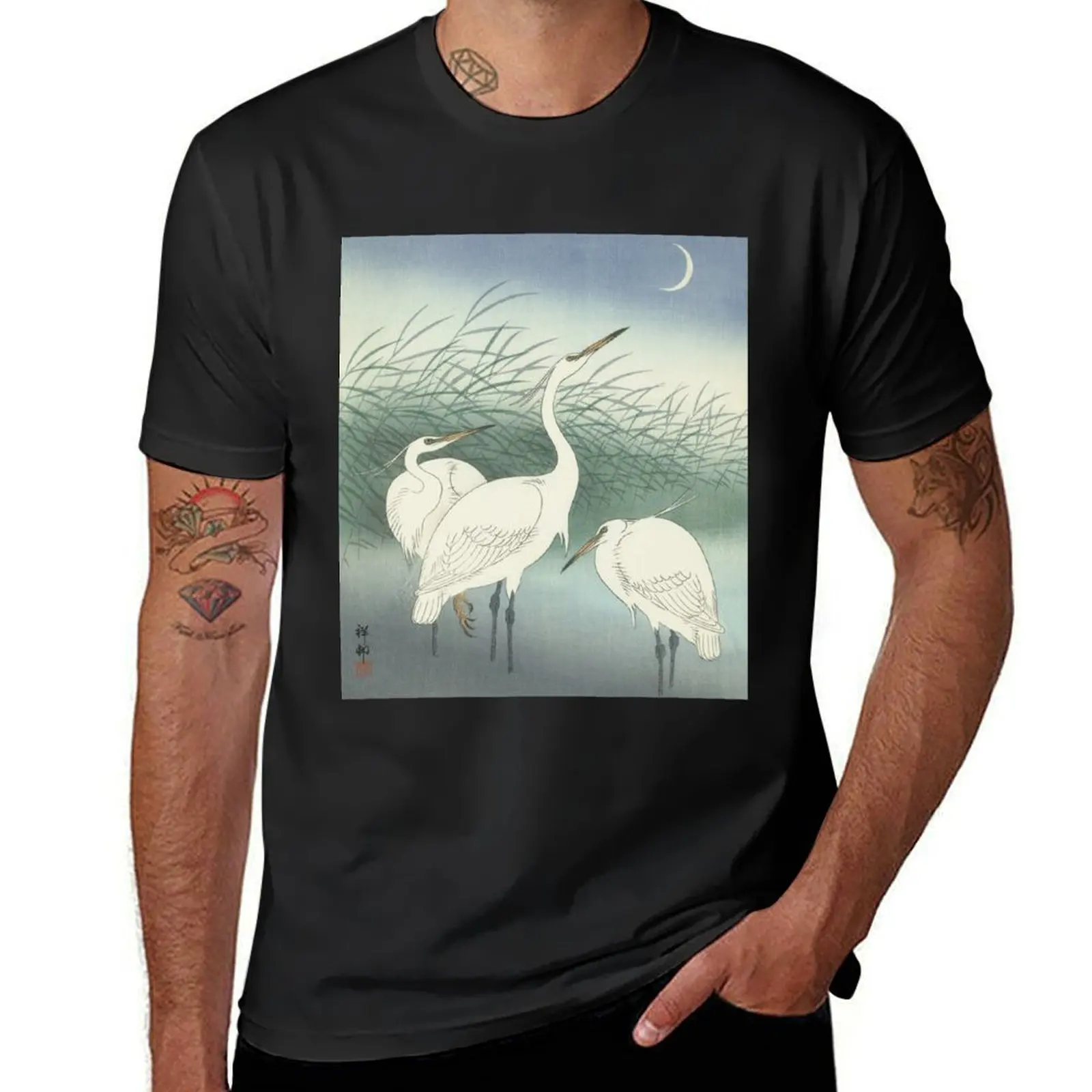 Herons in Shallow Water, Ohara Koson, 1934 T-Shirt sports fans Aesthetic clothing oversizeds plain t shirts men