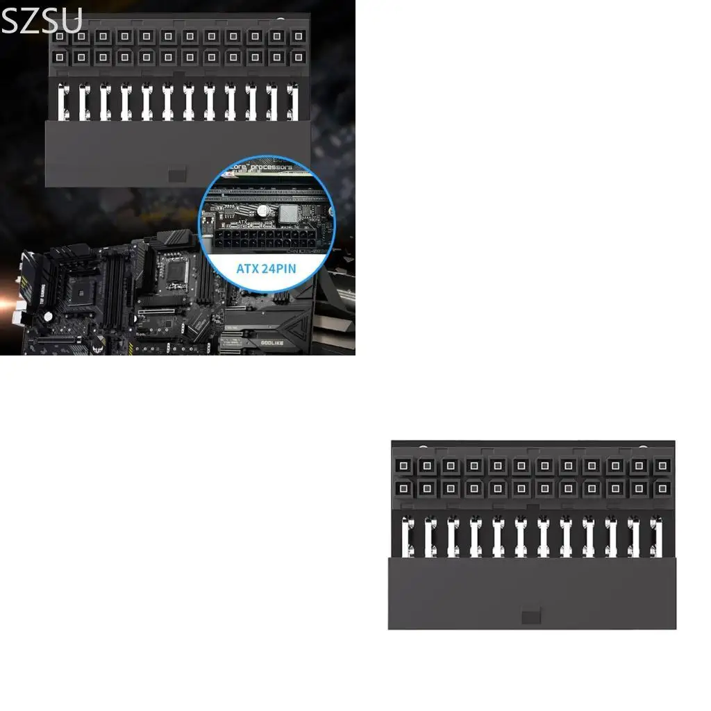 SZSU Color Illuminated Motherboards Adapter 24Pin Connecting Multicolor Lighting For Organized PC Wiring