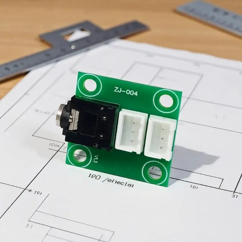 1PCS 3.5MM Headphone Audio Signal Transfer XH2.54 3P Terminal Lead Amplifier Chassis DIY Wiring Board