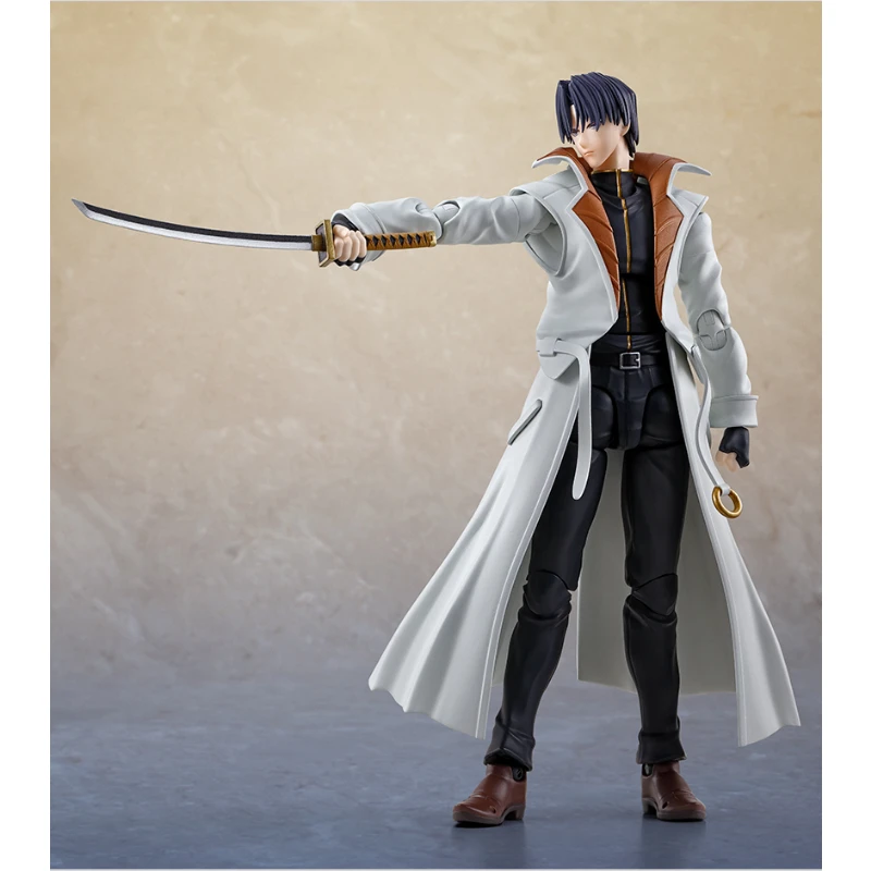 Original In Stock Bandai S.H.Figuarts SHF Shinomori Aoshi Rurouni Kenshin Anime Action Figure Toy Gift Model Collection Hobby