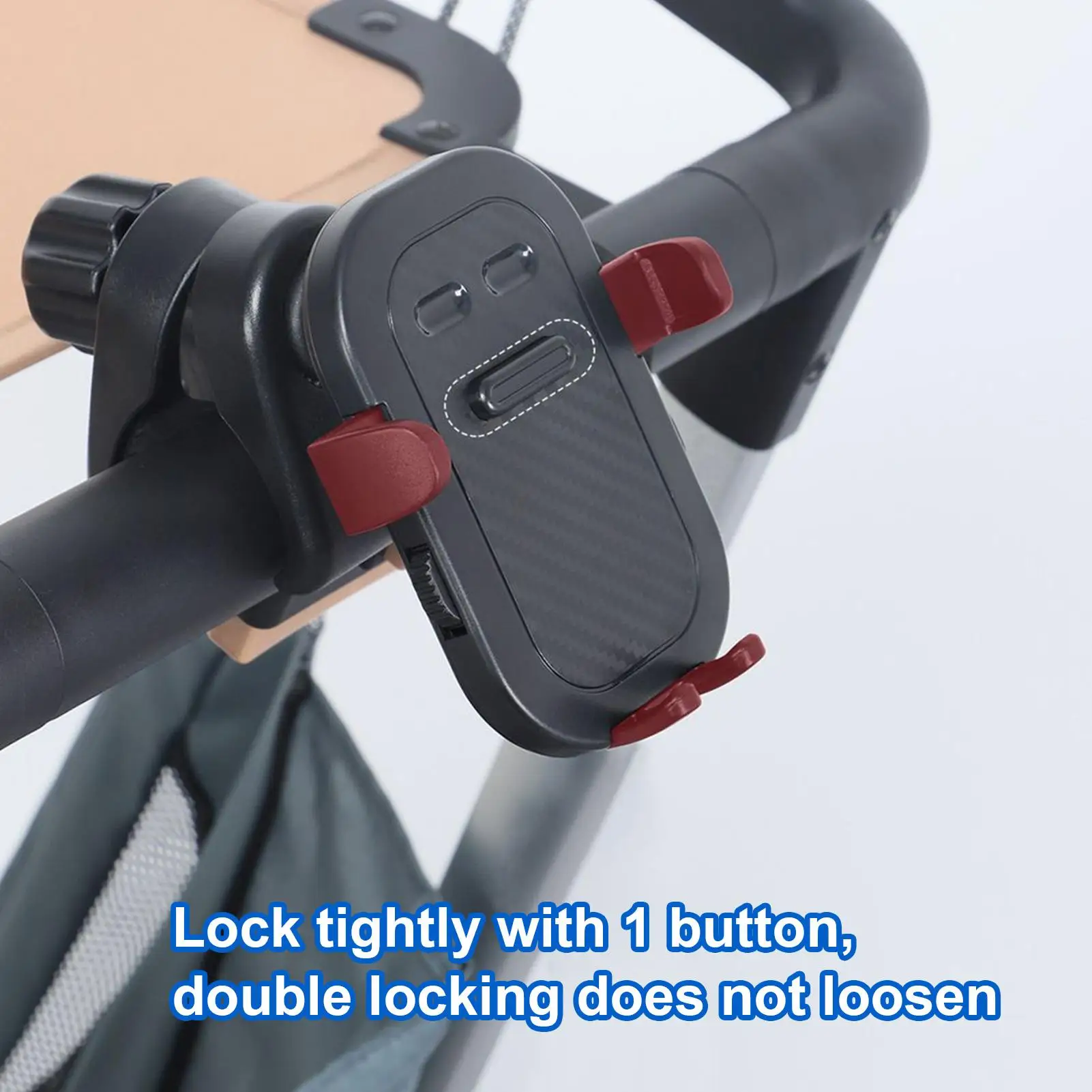 

Stroller Phone Mount Baby Stroller Handlebar Phone Mount Smartphone Push Cart Handlebar Rack For Work Exercise Bikes Gym