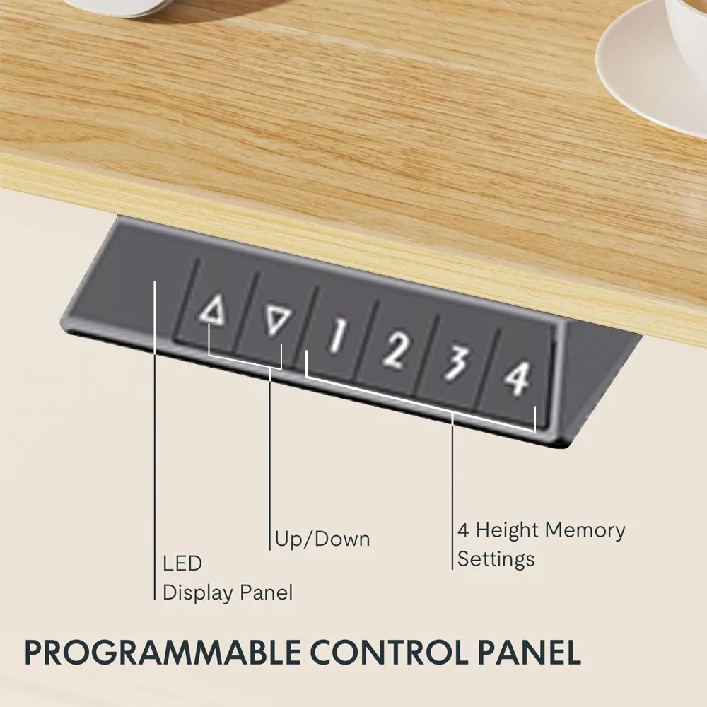 مكتب قائم كهربائي بارتفاع قابل للتعديل للمكتب المنزلي ومكاتب صديقة للبيئة للجلوس ومحطة عمل مع مضادة للتصادم للأطفال والحيوانات الأليفة