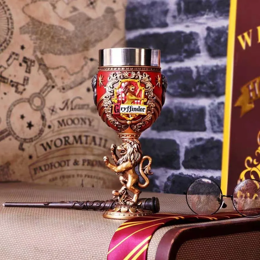 Harry Potter Goblet Hogwarrts 3D Stereoscopic Carving Magic School Coffee Tea Cups Goblet Decoration Model Collection Gift Kid