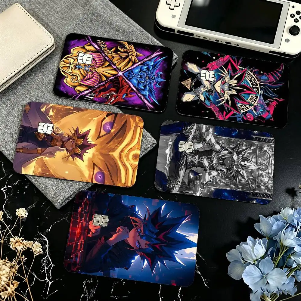 Anime Y-Yu Gi Oh Yugioh  Credit Card HD Stickers Small Chip Waterproof Sticker Game Card Decal Gift