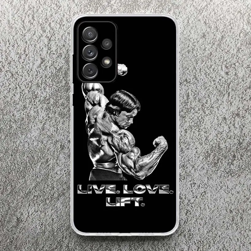 Bodybuilding Gym Fitness Muscle Phone Case for Samsung Galaxy A14 A54 A15 A55 A13 A53 A12 A52 A25 A35 A24 A34 A23 A33 A22 A32 A0