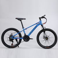 22 Inch 7-Speed High Carbon Steel Kids Bike Children's Mountain Bicycle Strong Safe Design for Boys Girls Off-Road Cycling