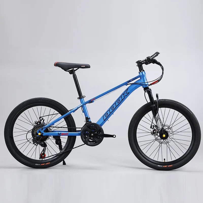 22 Inch 7-Speed High Carbon Steel Kids Bike Children's Mountain Bicycle Strong Safe Design for Boys Girls Off-Road Cycling