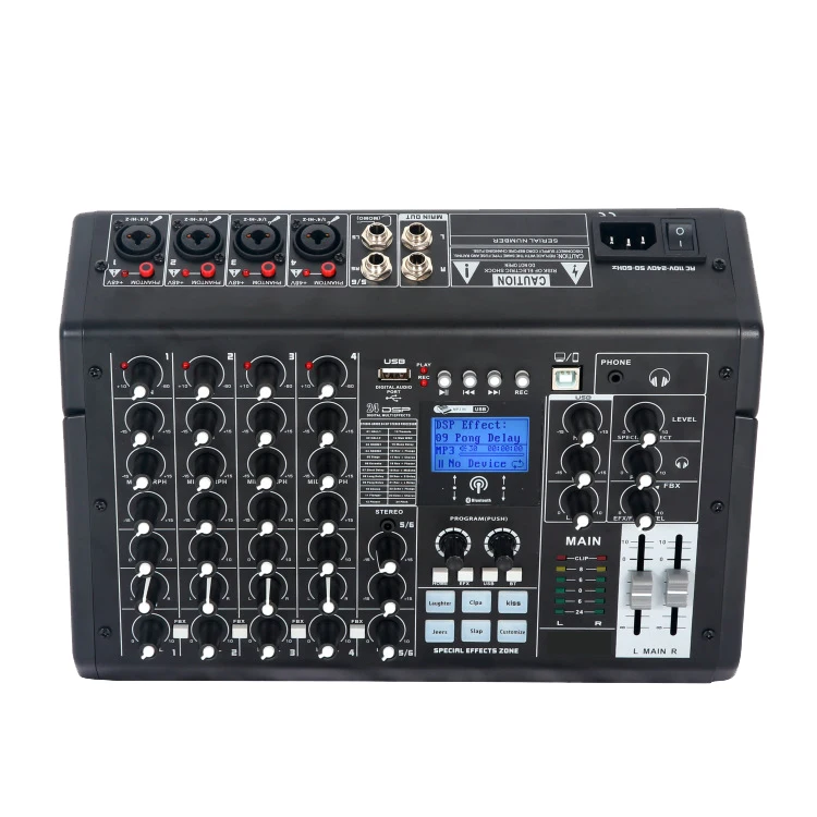 خلاط رقمي احترافي من سلسلة TLF Xtuga SK مع 24 تأثير DSP 6 وبطاقة صوت مدمجة