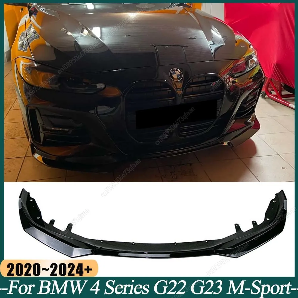 

Car Front Bumper Lip Spoiler Canard Splitter Diffuser For BMW G22 G23 2-Door M440i M440d 430d 430i 2020-2024+ Body Kits Tuning
