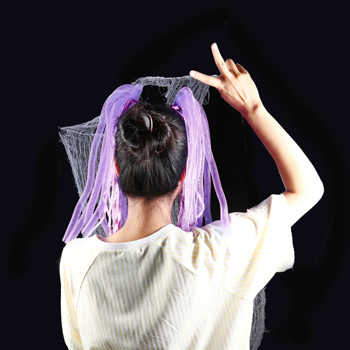 

Luminous Tube Hair Extensions Led Braid Flashing Headband Party Accessory Halloween Festival Night Decorations Purple