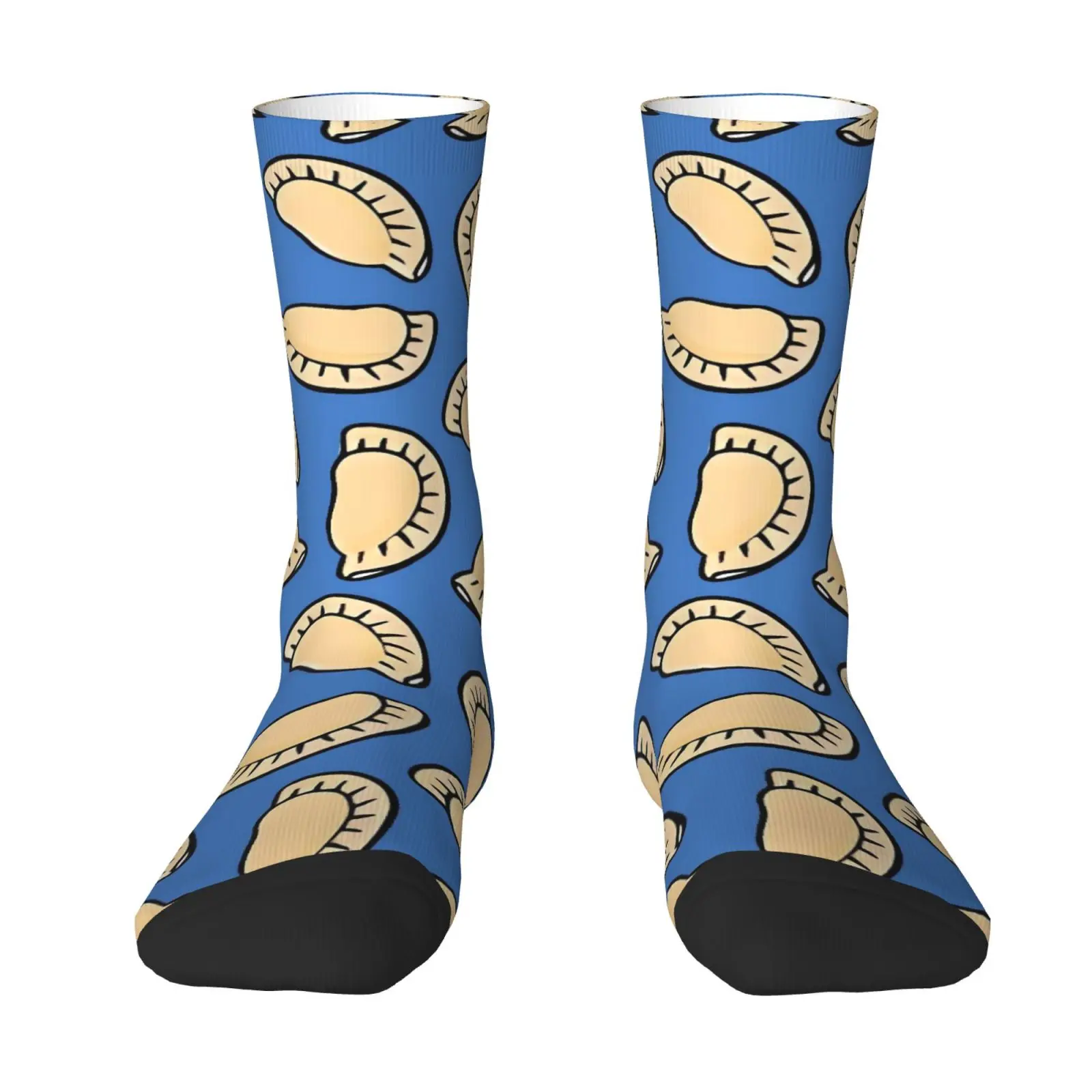 Novelty Dumpling Print Crew Socks for Men Women Breathable Durable Themed Casual Socks