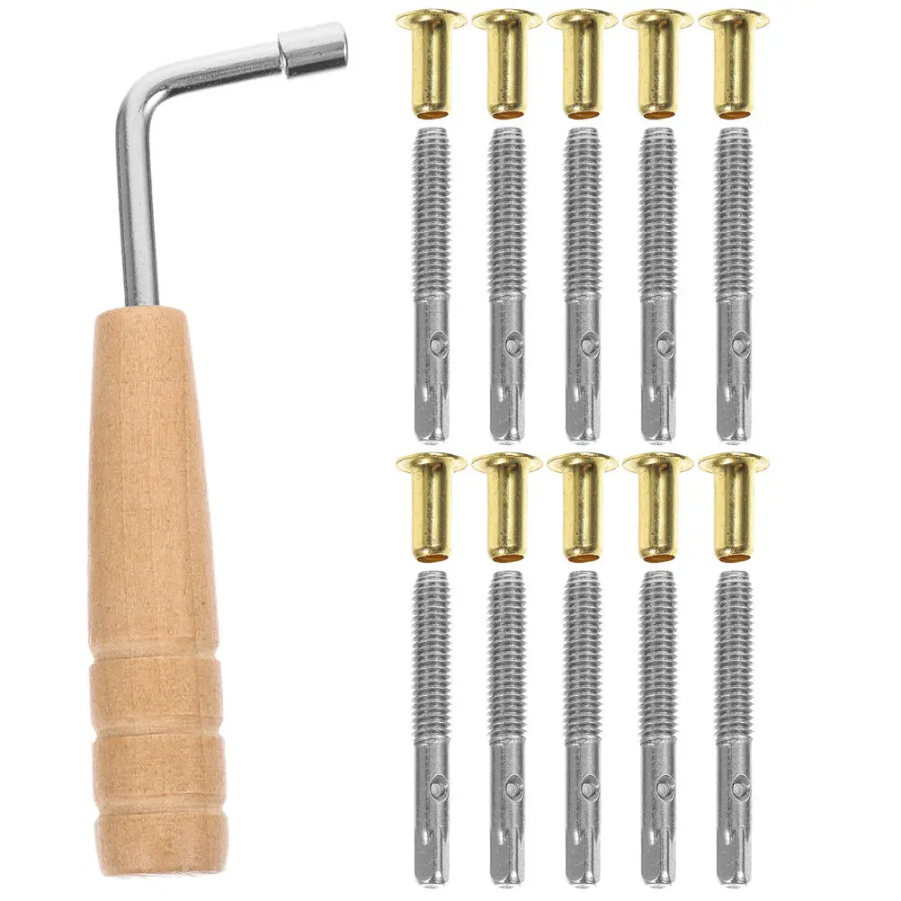 

Набор для ремонта лир: элегантный ключ для настройки и винтовые штифты, высококачественные принадлежности для обслуживания арфы для начинающих