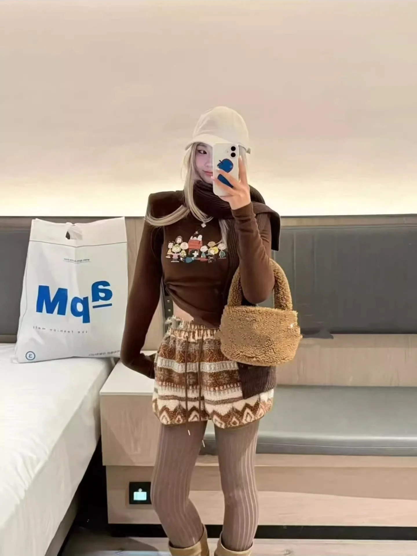 

Женские брюки-кюлоты из овечьей шерсти с высокой талией для дома и отдыха, осенне-зимние, теплые, повседневные, для прогулок