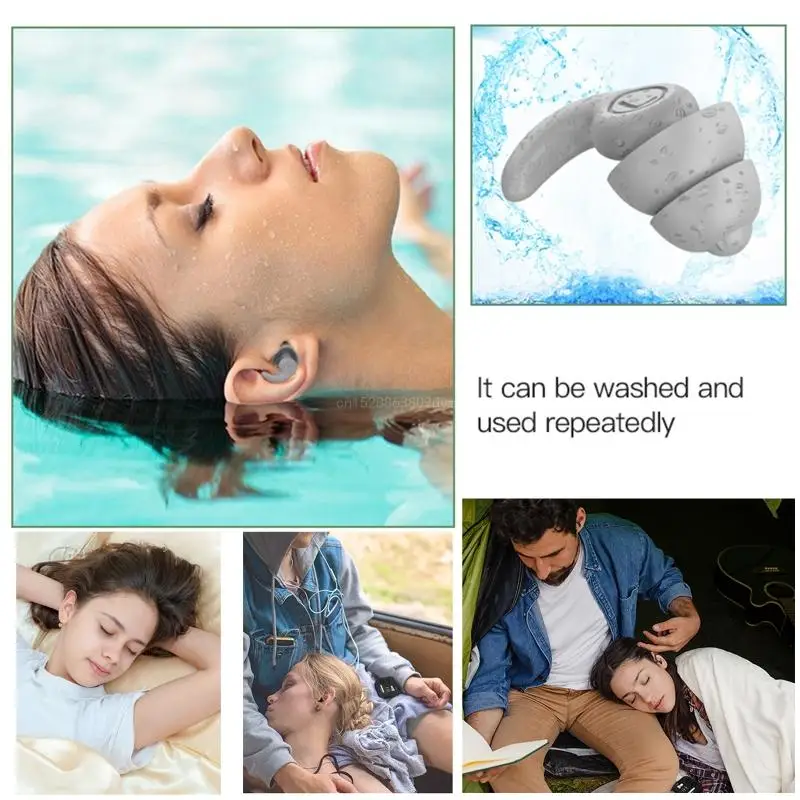 Anti-Drop Earplugs in-Ear Mats Noise Cancelling Ear Plugs Prevent Snoring Noisy Workshops Anti-Drop Protect Hear