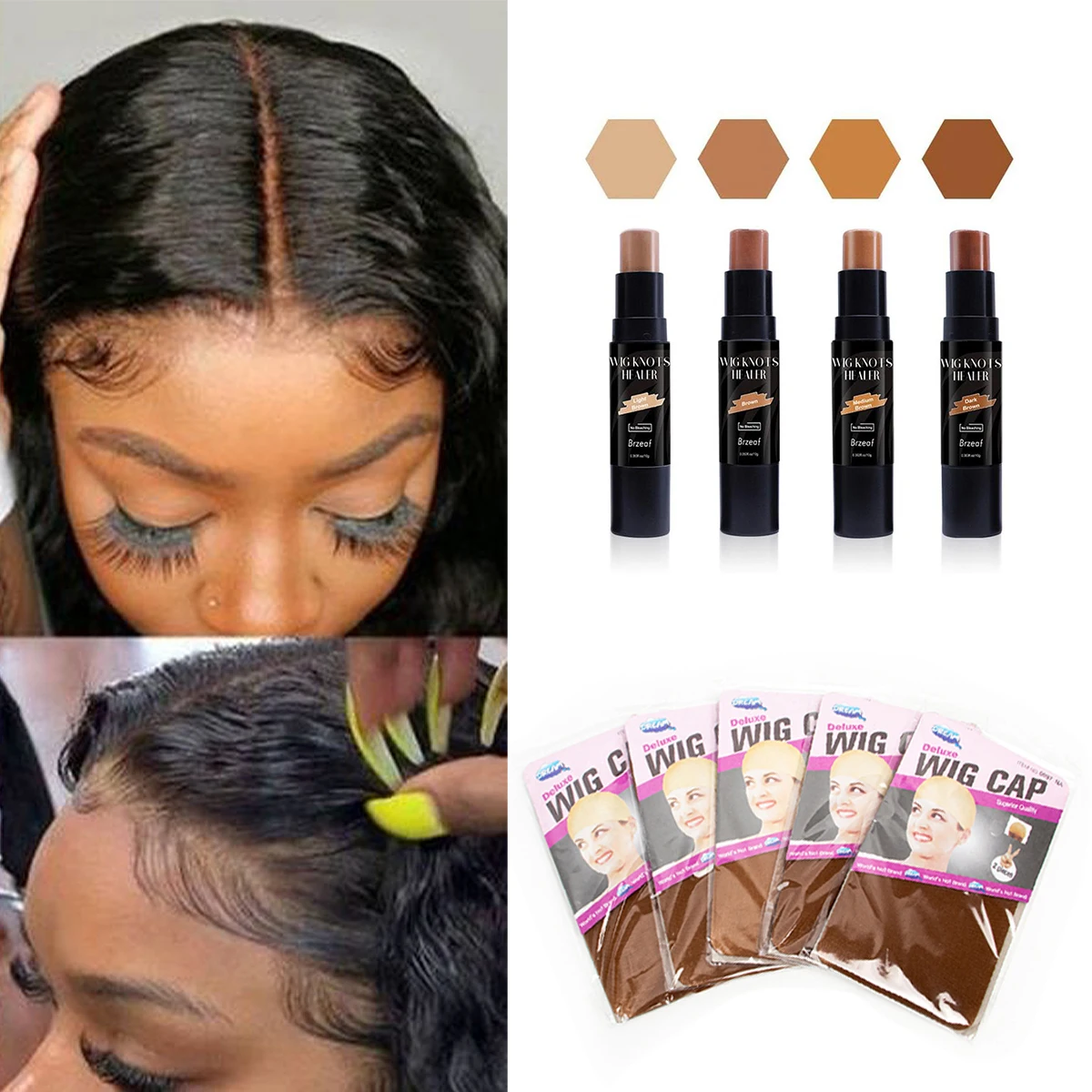 Lace Wig Knots Healer 4 colors 10g Custom Lace tint stick Lace dyeing stick wig lace HD  Private Label freeshipping wholesale