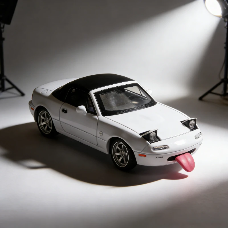 

Модель автомобиля MX5 из сплава, масштаб 1:32, со звуком и светом, с функцией отката, креативный персонализированный сувенир, детская игрушка, подарок