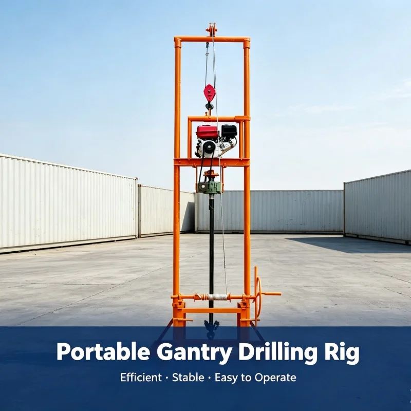 Customized Gantry‑type Water Well Drilling Rig, Easy‑operation Well Drilling Machine, Farmland Shallow Well Drilling Equipment