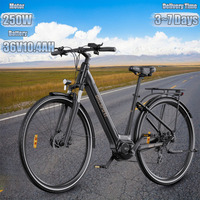 ONESPORT OT-07 Electric Bike 250W Motor 36V 10.4Ah Removable Lithium battery E-Bike 27.5 Inch Tire City 7 Speed Electric Bicycle