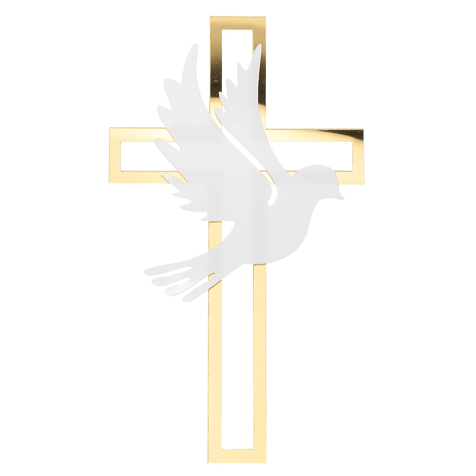 

4Pcs Cross Cake Insert Acrylic Cupcake Toppers for Baptism Wedding Birthday Party Dessert Decor Acrylic Cake Topper