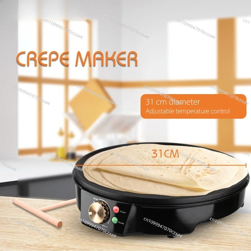 Portable Electric Flat Griddle with Thermostat Control Non-Stick Coating Crepe Pan Indoor Breakfast Cooking Machine EU 220V