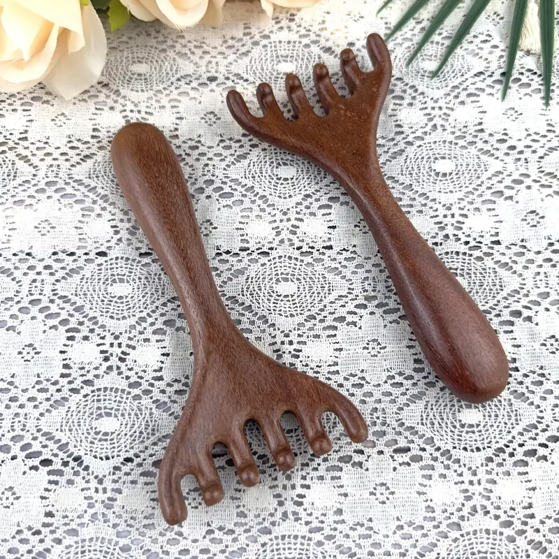 

Массажер для кожи головы с шестью когтями, инструмент Гуа Ша, скребок для спины, спа, ручная массажная расческа с меридианом, уход за волосами, массажер с меридианом, подарок