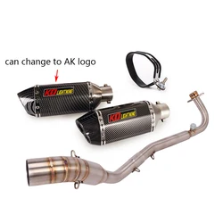 For Kawasaki Z125 Z125Pro Until 2018 Motorcycle Full Exhaust System Front Header Link Pipe Slip On 51 Muffler Escape DB Killer