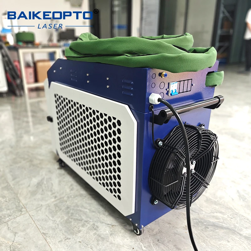 1500W fiber laser cleaning machine, rust removal, paint removal, oxide layer removal, industrial-grade metal surface treatment