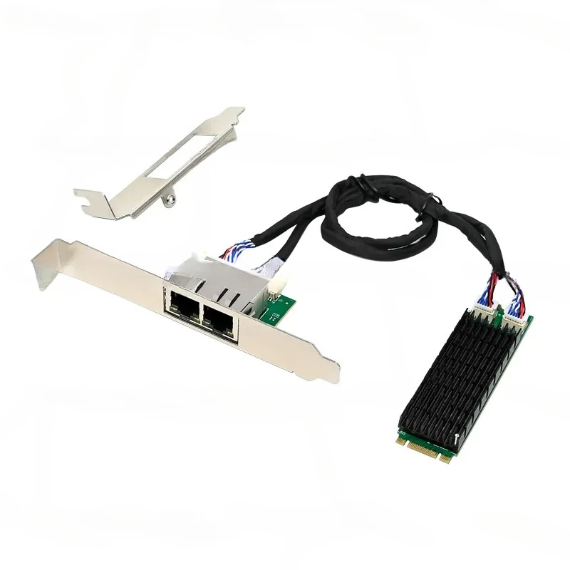 M.2 NVMe 2280 To Dual Gigabit Ethernet Adapter With Intel I210 I211 ETHERCAT Support