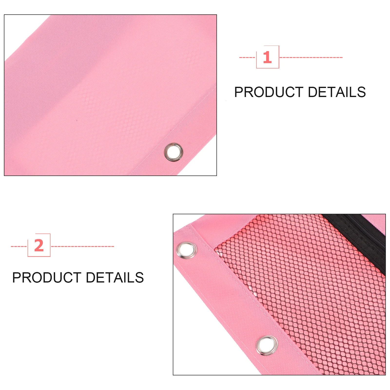 

Pencil Case Binder Pens Pocket B5 Oxford Cloth Binder Pouch Zipper Pen Holder Mesh Storage School Office Supplies