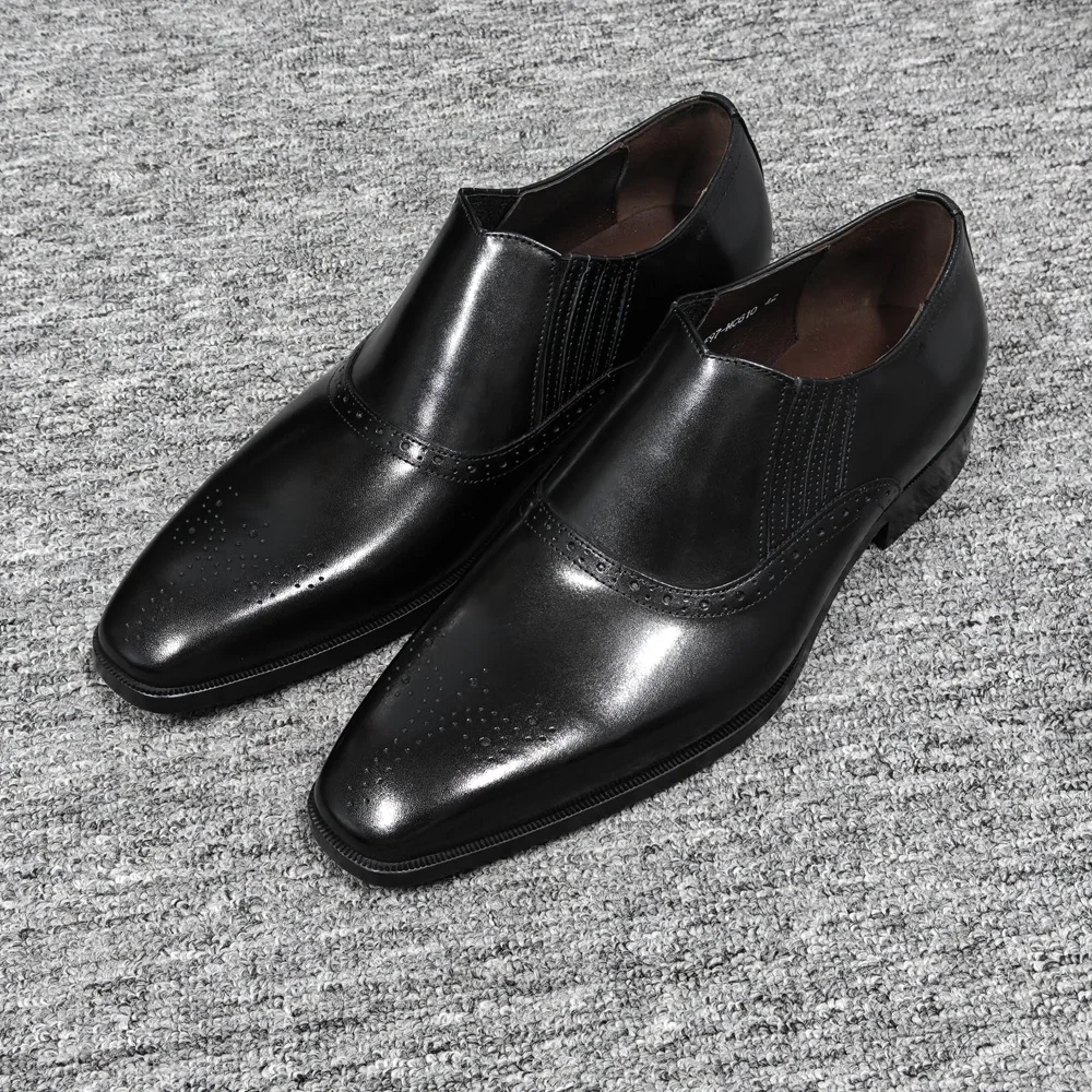 Customized Men's Genuine Leather Shoes Breathable Anti-Slippery Office Formal Casual Dress Shoes Premium Handmade Leather Shoes