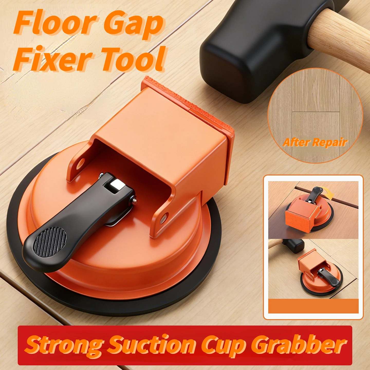 

Floor Gap Repair & Seamless Joint Tool, Heavy Duty Suction Cup Vacuum Grabber, for Baseboard & Paver Flooring Installation