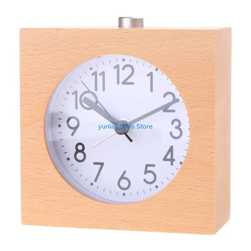 

50LB Alarm Clock Timer Reminder Square Wooden Alarm Clock for w/ Night Light for Stud