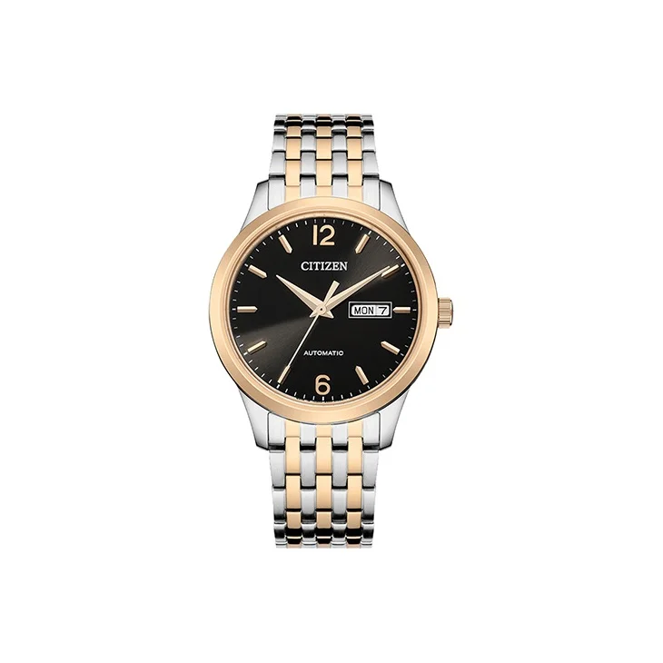 CITIZEN Automatic Mechanical Movement Stainless Steel Strap Watch Men's Watches Black Dial NH7504-52E