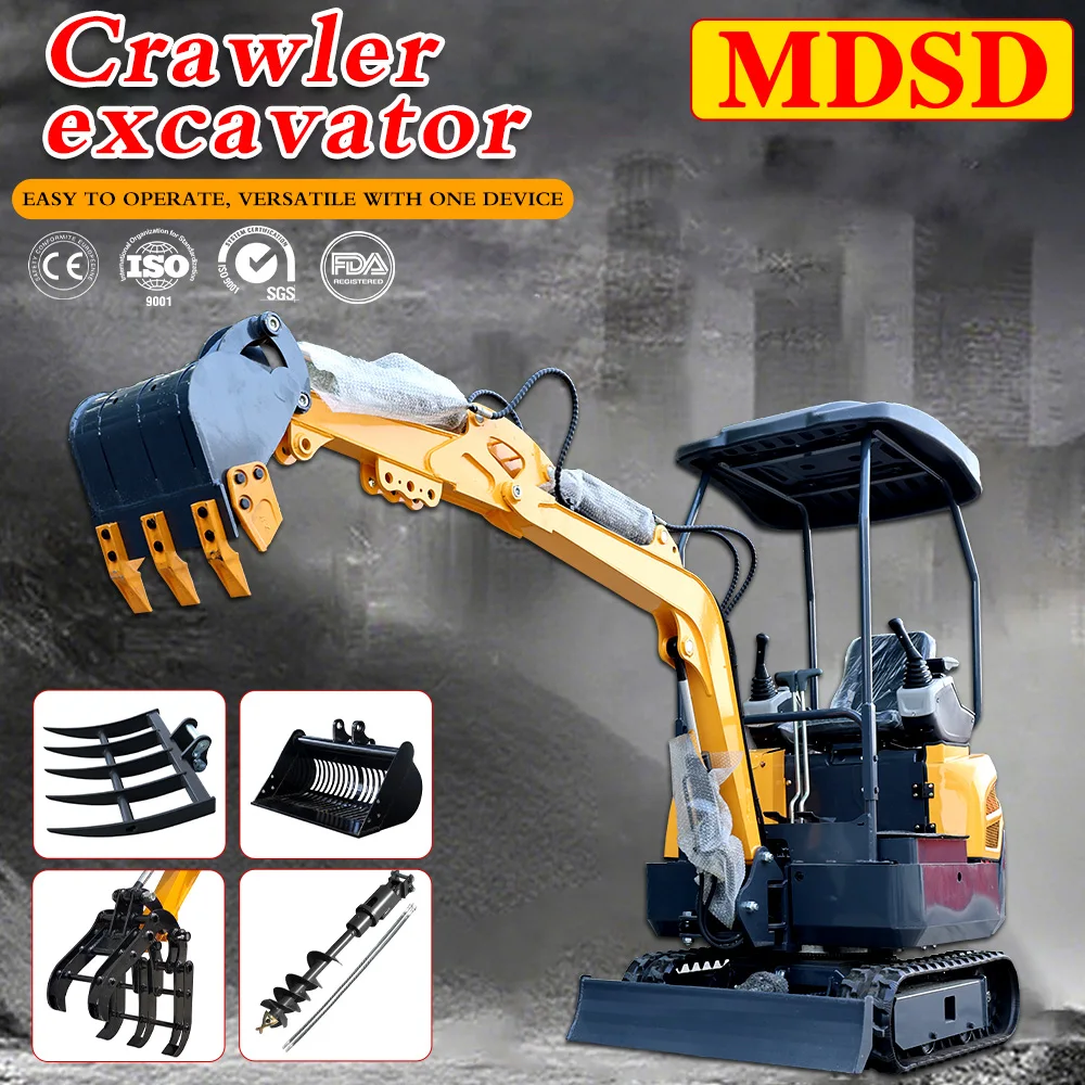 جميع التضاريس 3 طن حفارة صغيرة حفار هيدروليكي صغير مع المرفقات حفارة صغيرة لمشروع الري مزرعة البناء