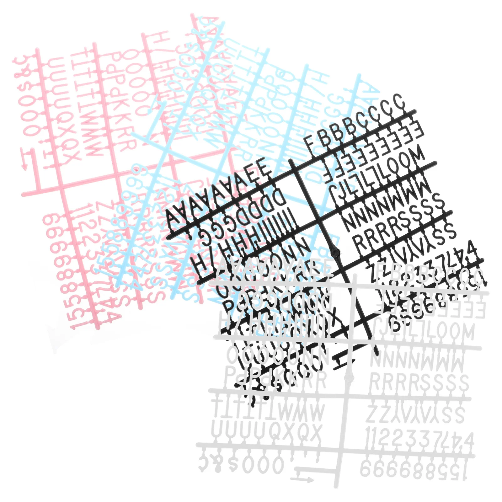 

580pcs Plastic Letter Board Message Set White Pink Sky Blue Black 4 Sheets Included For Home Bar Cafe Decor Letter Boards