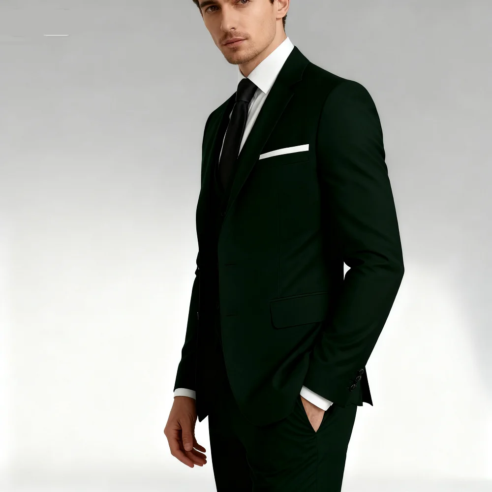 

Terno Masculino with Lapela de Para De Peito, 3 PCs, Jaqueta + Calco + Pants, Formal Clothing