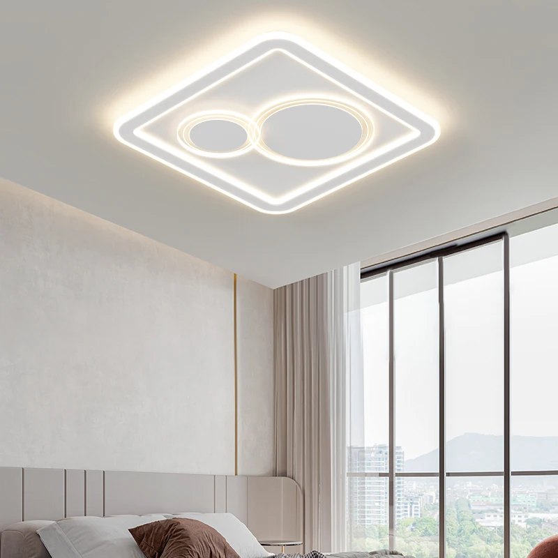 Modern Ceiling Lights Living Room Bedroom Kitchen Rectangle Square Circular Ceiling Lamp Indoor Lighting Fixture Home Decoration