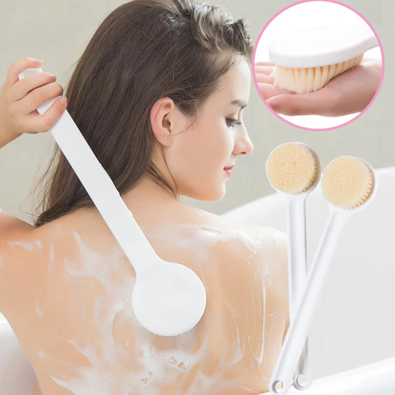 

Long Handle Back Brush For Shower Soft Bristles Body Exfoliating Bath Brush Skin Health Shower Back Scrubber Bath Supplies