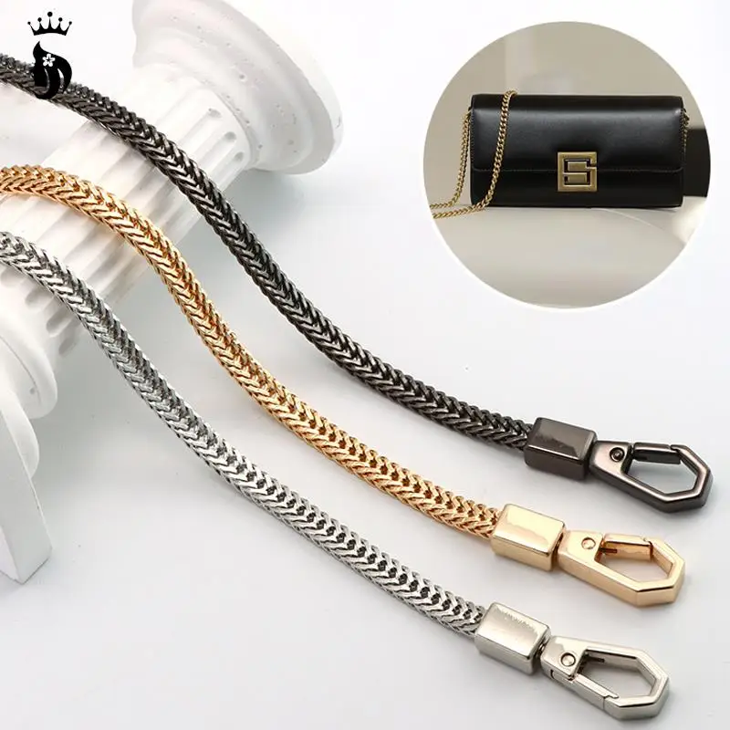 

Bag Chain DIY Gold/Silver/Gun Black Bag Strap Replacement Purse Chain Shoulder Bag Straps Small Handbag Purse Handle Chain