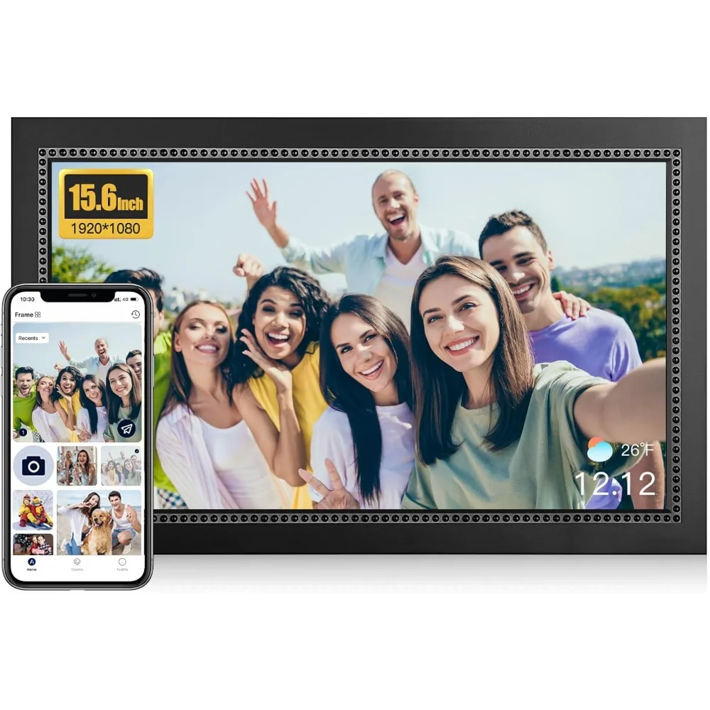 

15.6 Inch Digital Picture Frame WiFi Smart Digital Photo Frame 32GB, Electronic Picture Frame IPS HD Touchscreen Programmable