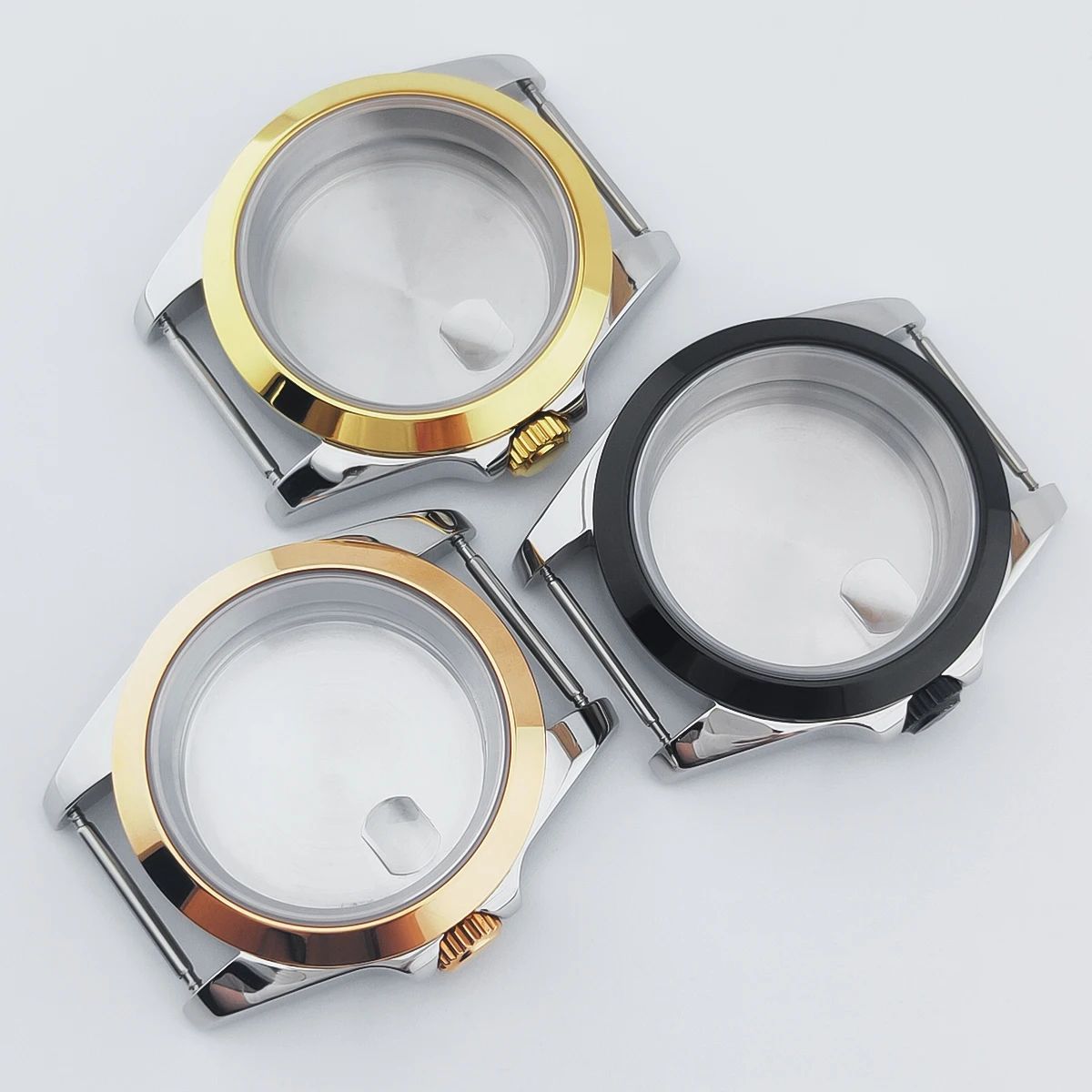 NEITON 36mm 39mm Two-Tone Watch Case Sapphire Glass FitNH35 NH36 NH34 ETA2824 PT5000 Movement