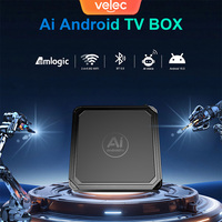 Velec Smart AI Smart TV Box 8+128GB 8K Video Android 15 Home Entertainment Media Player For NETFLIX Youtube With Voice Remote