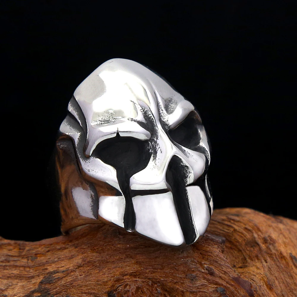 

Fashion Vintage Spartan Ring Stainless Steel Warrior Helmet Ring For Men Punk Biker Viking Amulet Jewelry Gifts Dropshipping