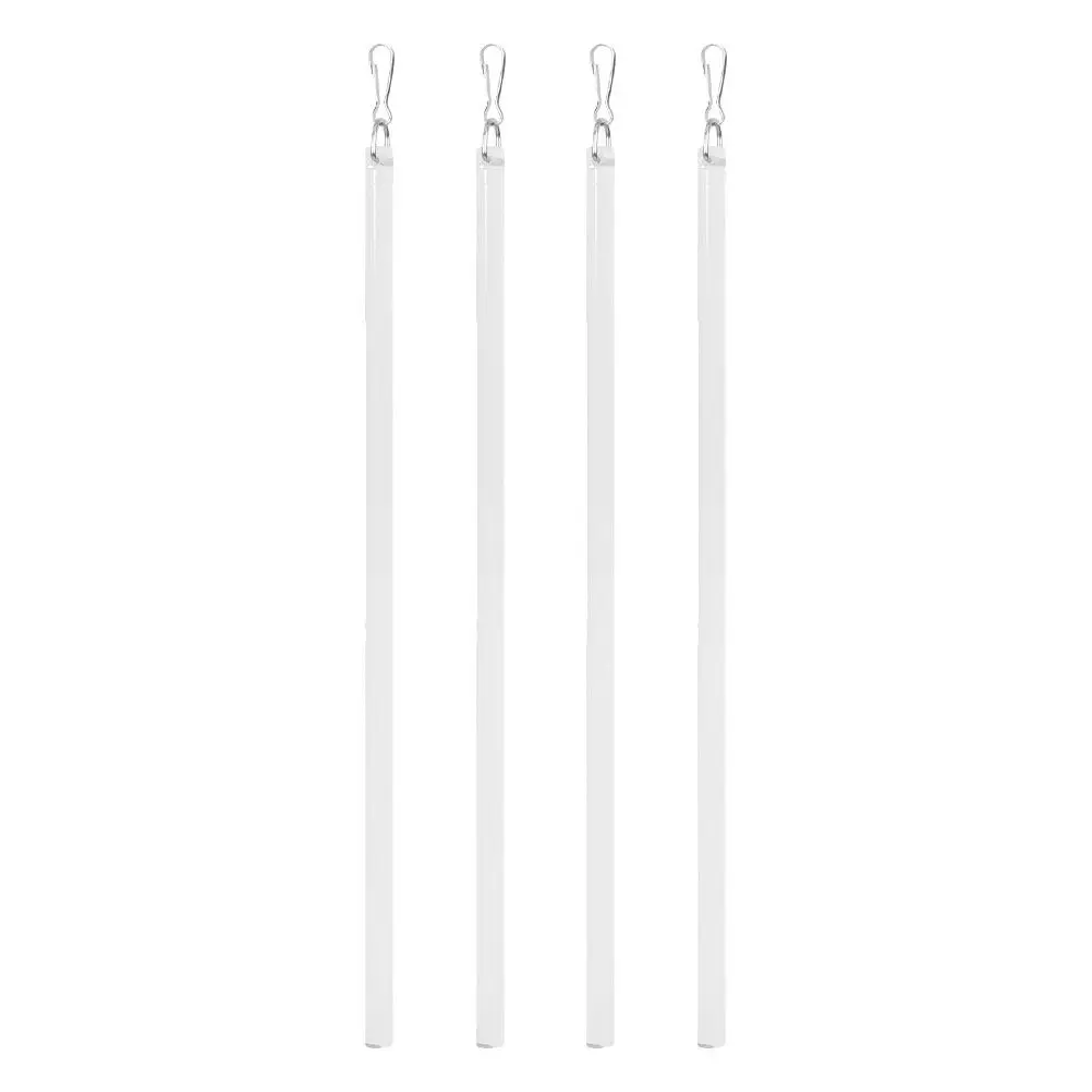 4Pcs Clear Acrylic Curtain Pull Wand for Smooth Silent Drapery Rod Rotation – Transparent Blind Replacement Accessory