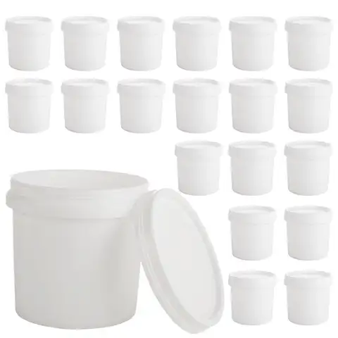 Pack Paint Buckets for Painting Empty Paint Cans Quart Plastic Paint Containers with Lids 2 Pint Plastic Paint Can 1 4 Gallon Pa