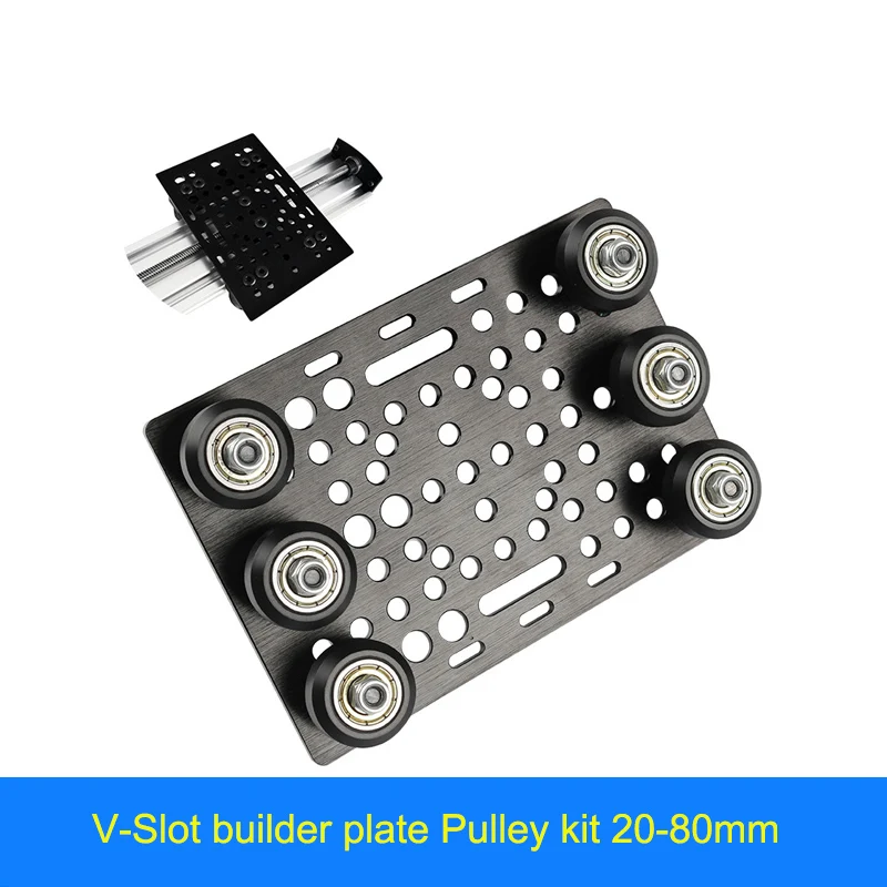 

For 3D Printer Accessories CNC Engraving Machine Kit 20-80mm V-slot Construction Plate Pulley